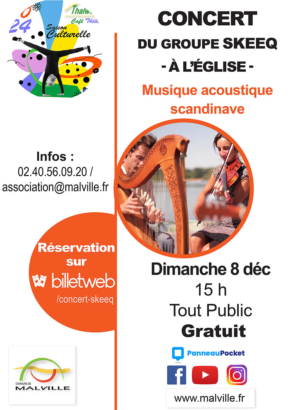 affiche du concert avec lien de réservation en ligne